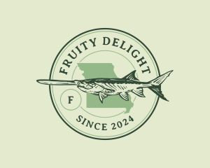 Paddlefish Missouri Fish  logo design