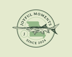 Paddlefish Missouri Fish  logo design