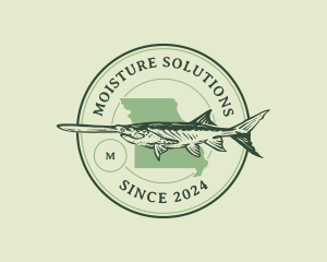 Paddlefish Missouri Fish  logo design