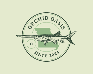 Paddlefish Missouri Fish  logo design