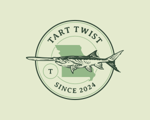 Paddlefish Missouri Fish  logo design