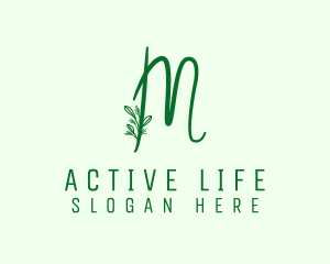 Natural Elegant Letter M Logo