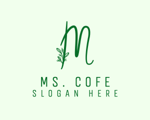 Natural Elegant Letter M logo design