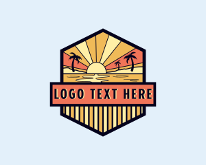 Surfing - Tropical Beach Resort logo design