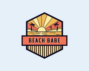 Tropical Beach Resort logo design