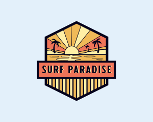 Tropical Beach Resort logo design