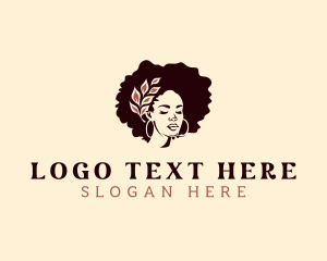 Afro - Curly Beauty Salon logo design