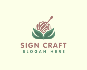 Yarn Pin Crafts logo design