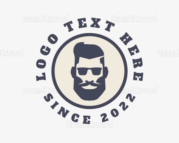 Hipster Sunglasses Gentleman Logo