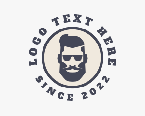 Haircut - Hipster Sunglasses Gentleman logo design