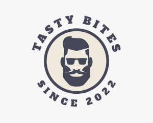 Barber - Hipster Sunglasses Gentleman logo design