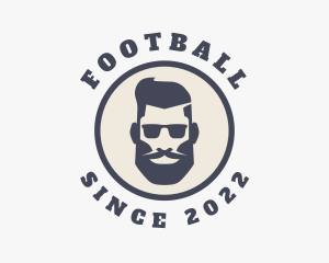 Hair Gel - Hipster Sunglasses Gentleman logo design