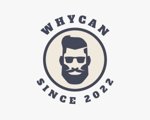 Hairstyle - Hipster Sunglasses Gentleman logo design