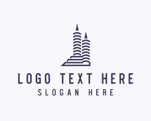 Real Estate Building Tower logo design