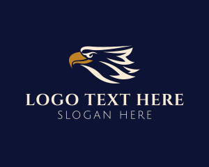 Wing - Flying Eagle Head logo design