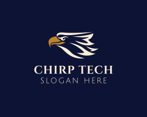 Chirp - Flying Eagle Head logo design