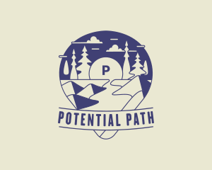 Mountain Pathway Destination logo design