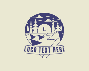 Hiking - Mountain Pathway Destination logo design