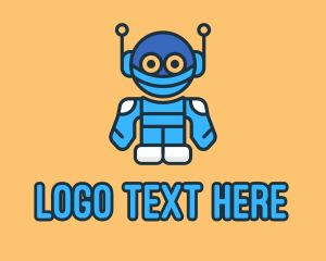 Character - Blue Robot Character logo design
