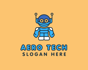 Tech Robot Character logo design