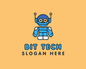 Tech Robot Character logo design