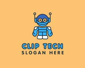 Tech Robot Character logo design