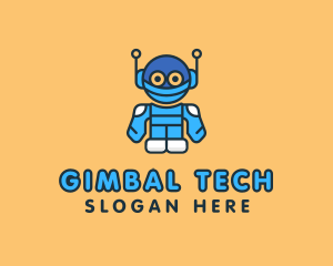 Tech Robot Character logo design