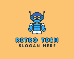 Tech Robot Character logo design