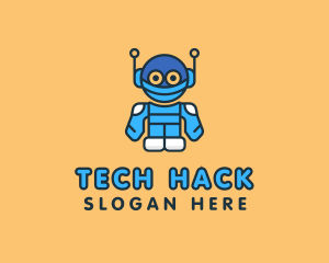 Tech Robot Character logo design