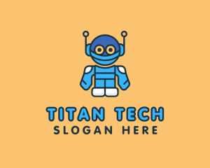 Tech Robot Character logo design