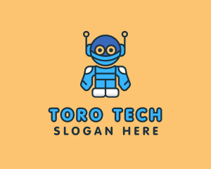 Tech Robot Character logo design