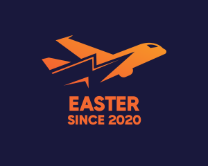 Aircraft - Orange Thunder Airplane logo design