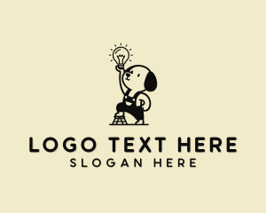 Dog Lighting Electricity  logo design