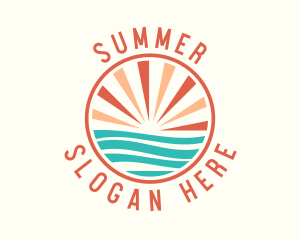 Sea Sunset Travel logo design