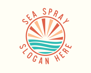 Sea Sunset Travel logo design