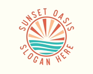 Sea Sunset Travel logo design