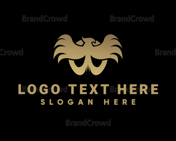 Gold Phoenix Bird Logo