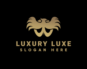 Gold Phoenix Bird logo design