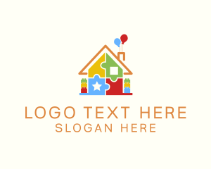 Day Care - Playhouse Puzzle Toy logo design