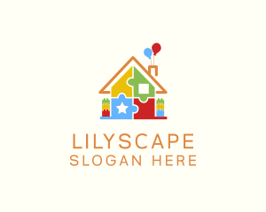 Children - Playhouse Puzzle Toy logo design