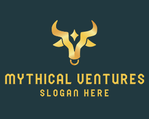 Myth - Gold Ox Star Emblem logo design