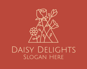 Daisy - Minimalist Flower Arrangement logo design