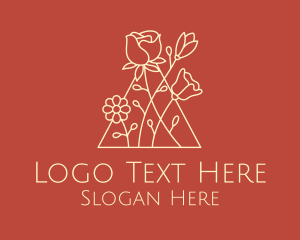 Minimalist Flower Arrangement Logo