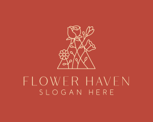 Minimalist Flower Arrangement logo design