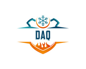 Flame Snowflake Shield Logo