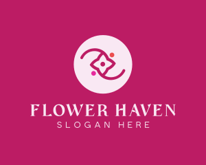 Pink Fashion Flower logo design