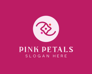 Pink Fashion Flower logo design