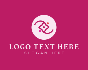 Yoga - Pink Fashion Flower logo design