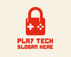 Gamepad - Gaming Console Lock logo design