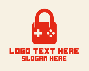 Online Game - Gaming Console Lock logo design
